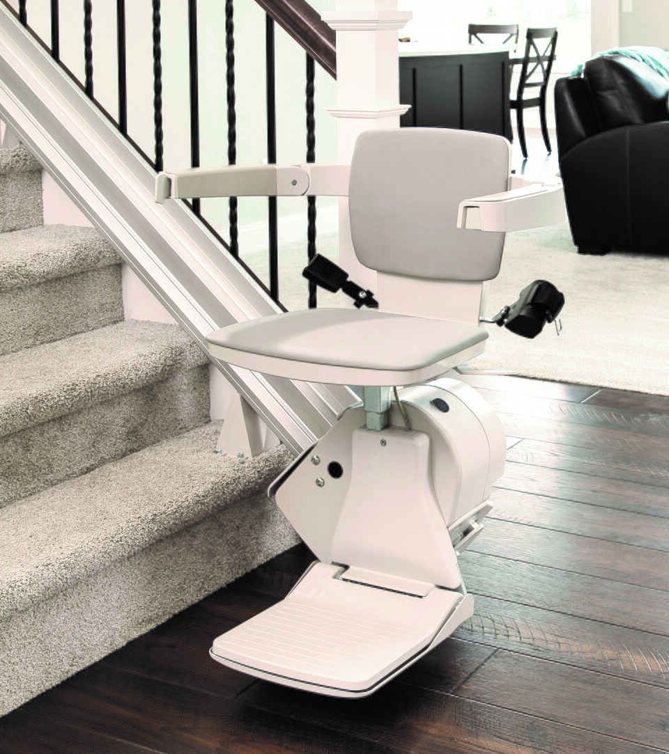 Real Bruno straight indoor stair lift equipment example